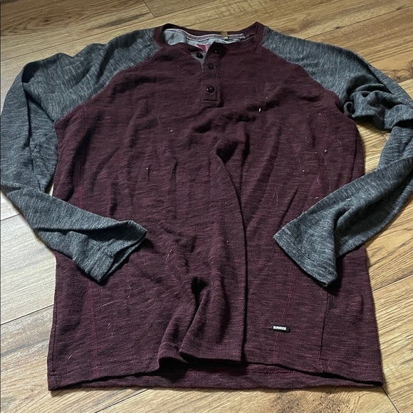 Other - Kids Long Sleeve Burgundy and Gray Tee (Bin D)​